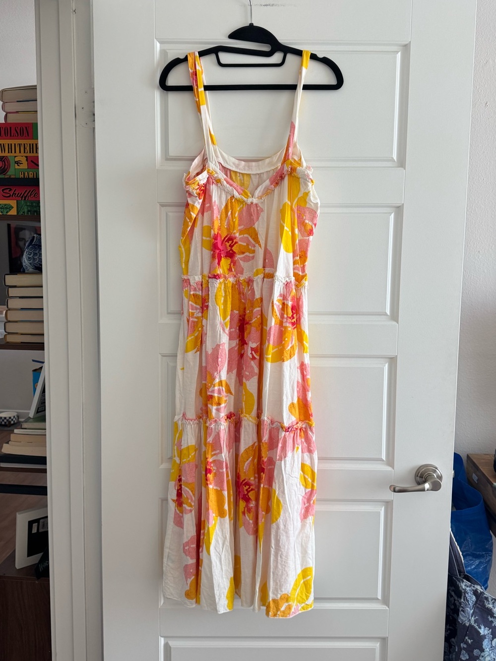 Free People Spaghetti-Strap Floral Maxi Dress in Pink & Yellow - Picture 3 of 7